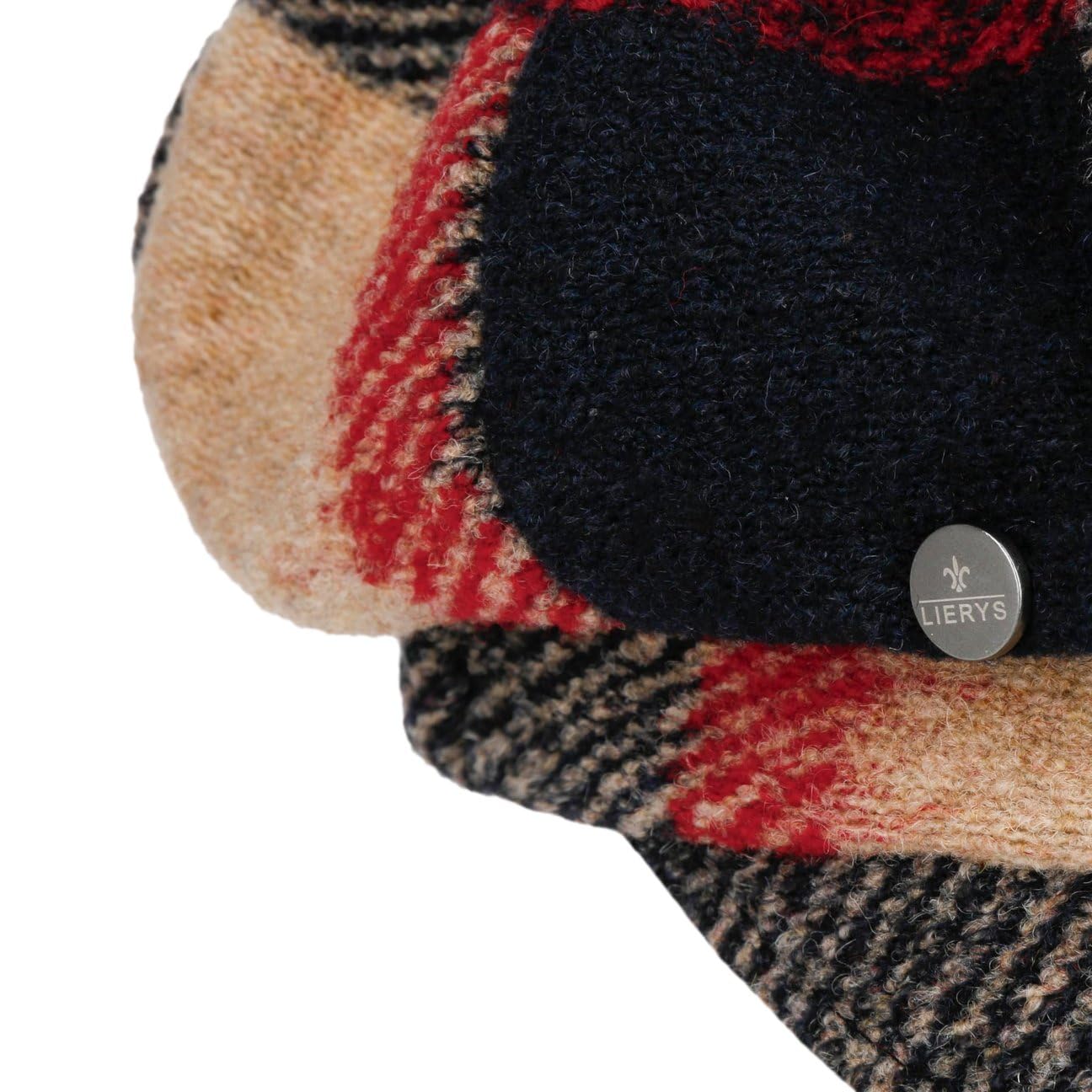 LIERYS Ballonmütze aus Wolle Mehrfarbige Mütze mit Stretchfutterband Elegantes Design Made in Europe Damen Herbst Winter