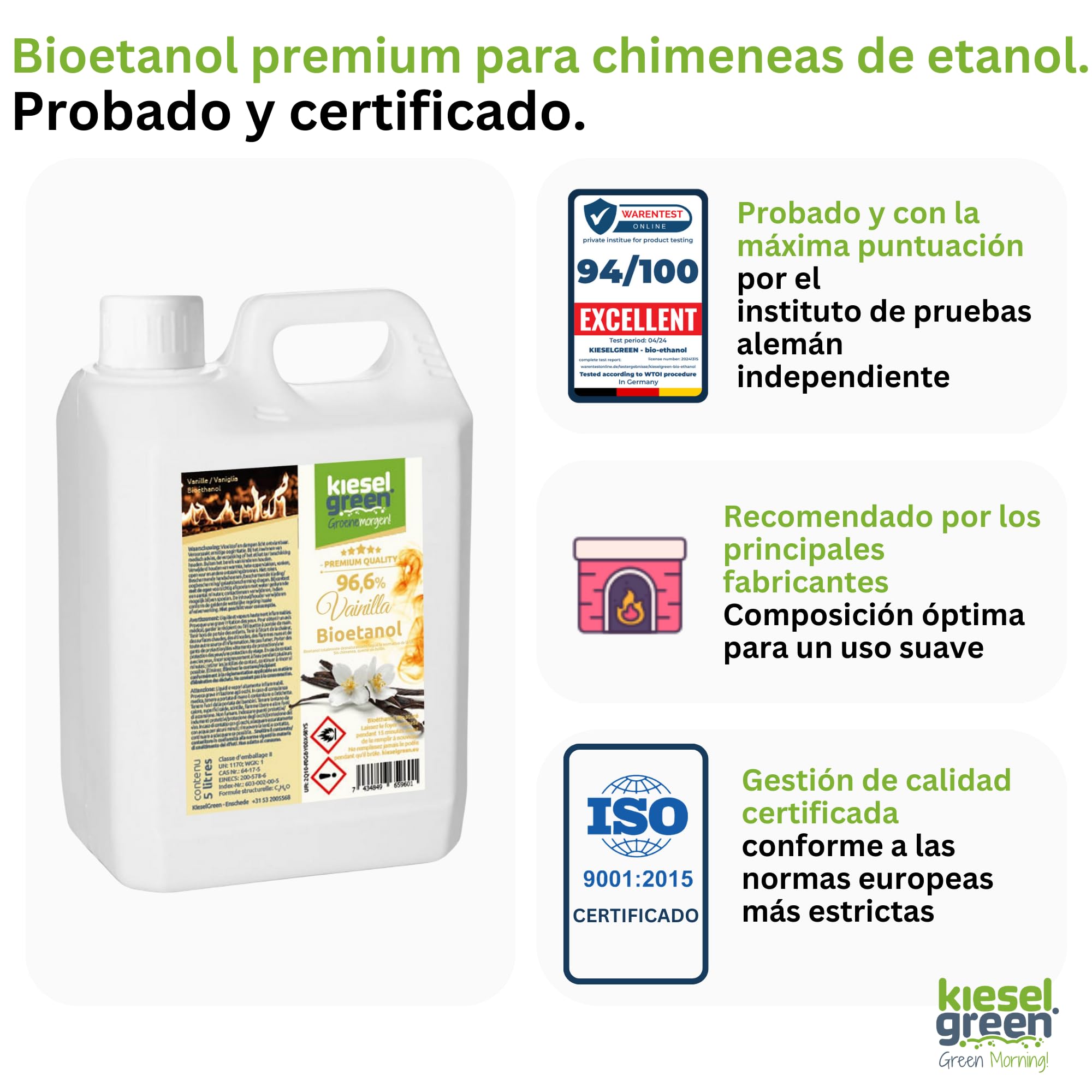 Bioetanol 10 Litros con Fragancia para Chimenea de Etanol, Muchas Variedades – Bioalcohol como Fragancia de Ambiente – Estufas de Bioetanol, Biochimenea Etanol, Ethanol (V10)