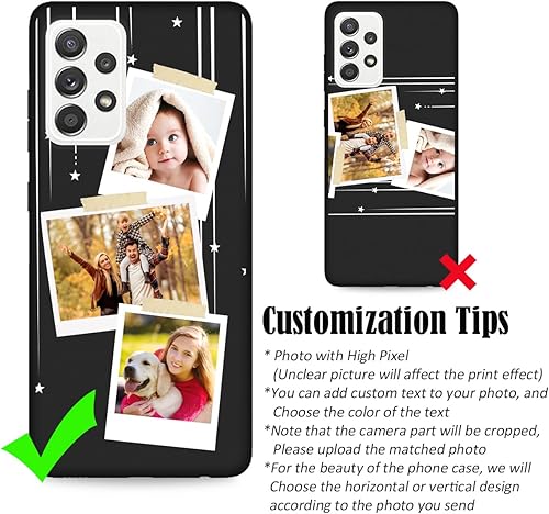 Miniatura 9 de Crea tu propia funda para teléfono con imagen personalizada para Samsung Galaxy A52, fotos personalizables, logotipo de nombre de imagen con letra y