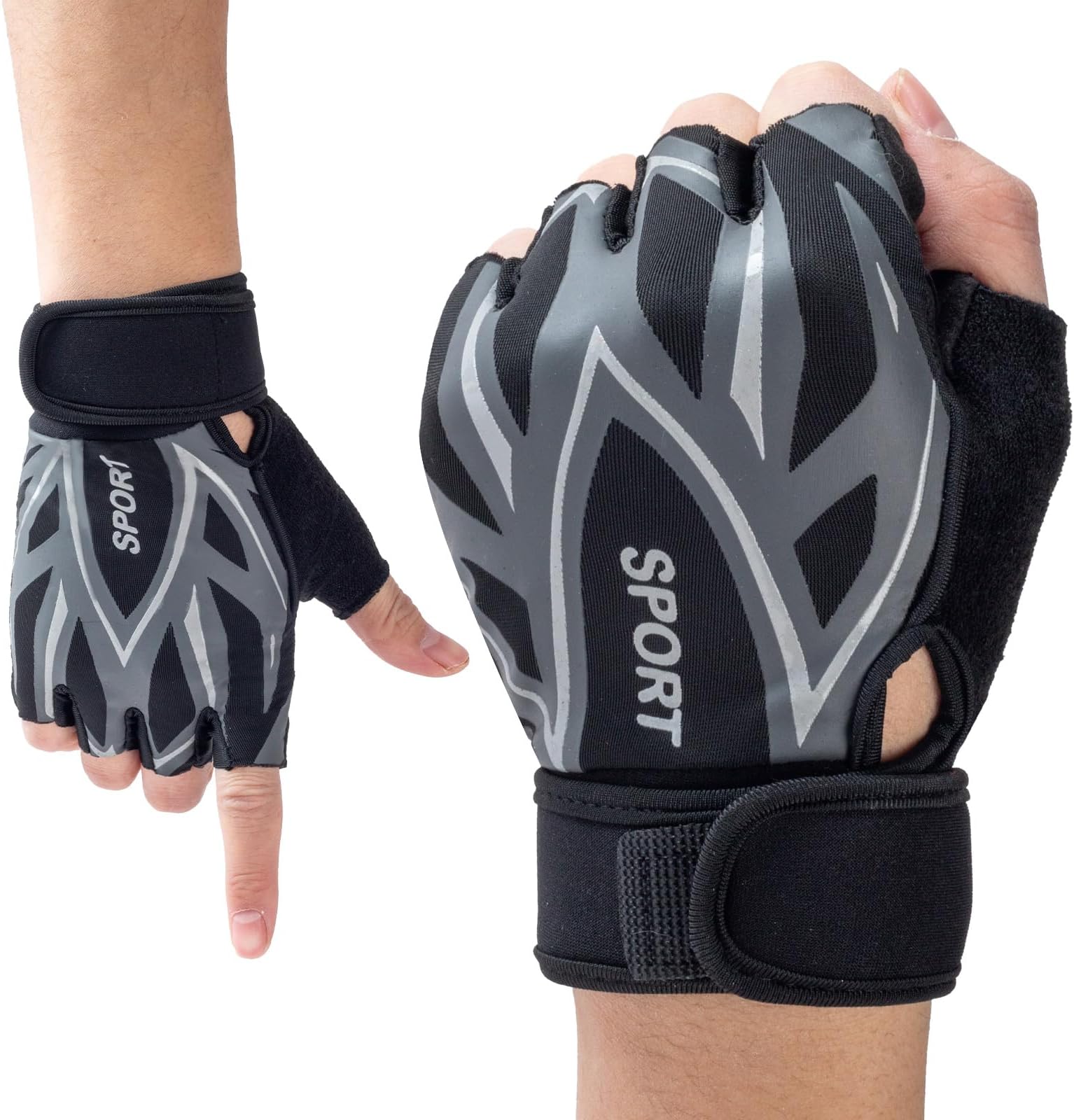YEHIEL Gym Gloves Cycling Sports Workout Gloves for Women, Fingerless Weight Lifting Gloves Super Lightweight for Mens and Women