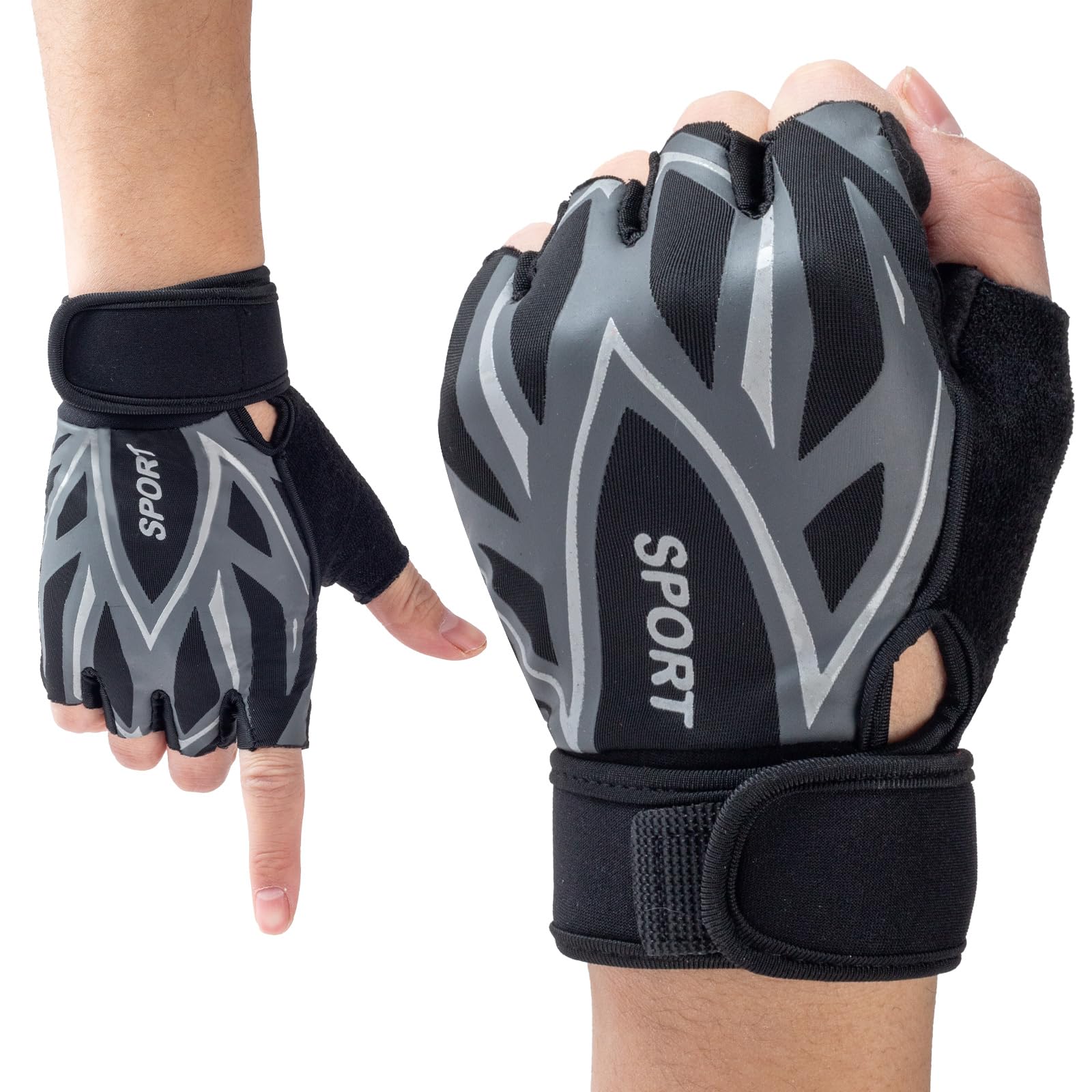 YEHIEL Gym Gloves Cycling Sports Workout Gloves for Women, Fingerless Weight Lifting Gloves Super Lightweight for Mens and Women