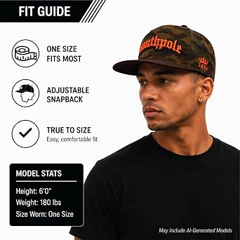 Southpole Mens Flat Brim Structured Baseball Cap, Logo Patch Black