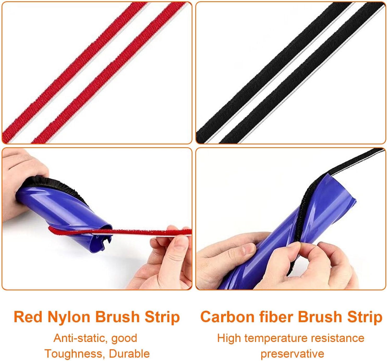 4Pcs Replacement Rolling Brush Plush Strips For Dyson V8, V10 Vacuum Cleaner, Vacuum Cleaner Rolling Brush Strips with Screwdriver