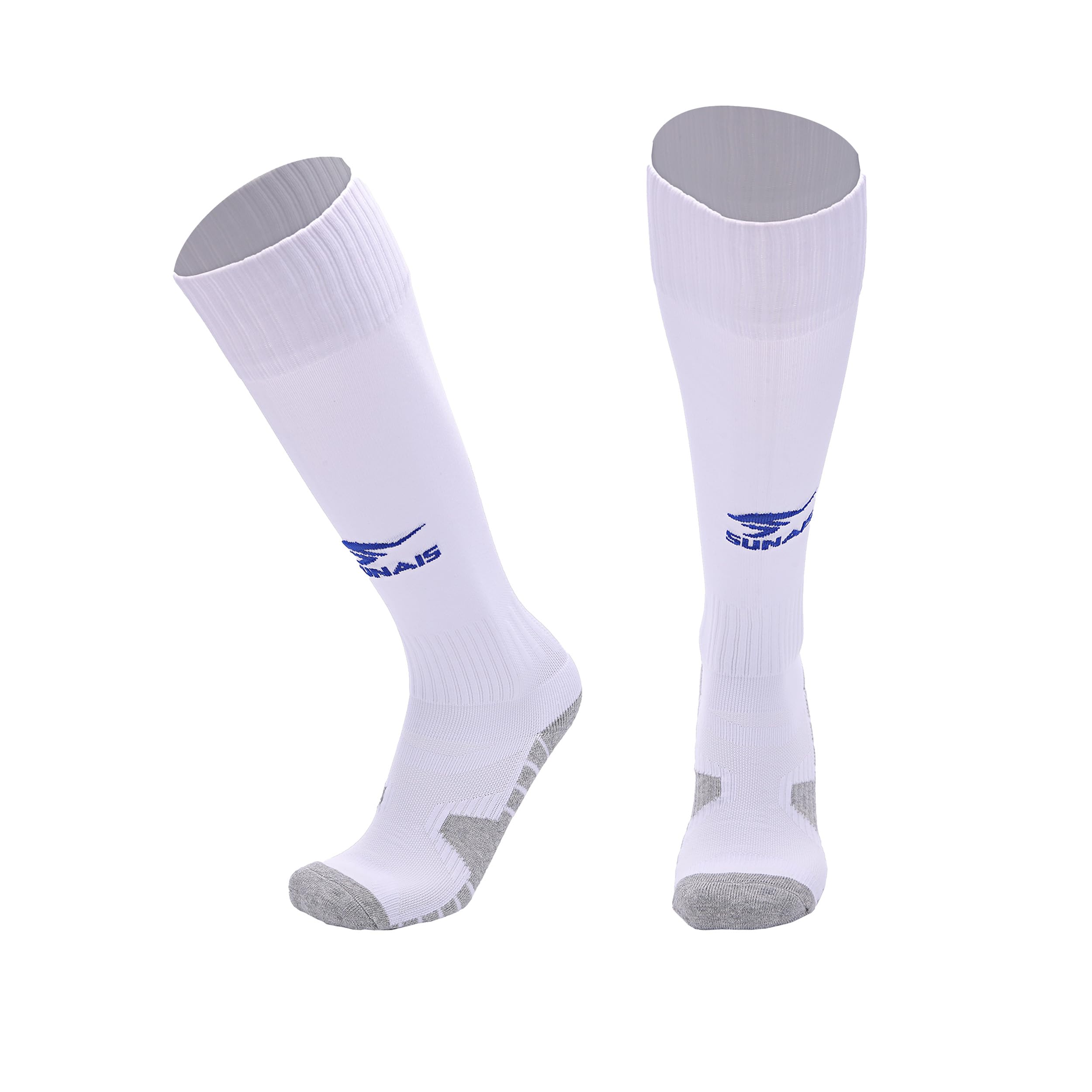 OJBKGRTS Men's football socks, knee high running pressure socks, training sports performance socks (US, Alpha, Medium, Regular, Regular, White)