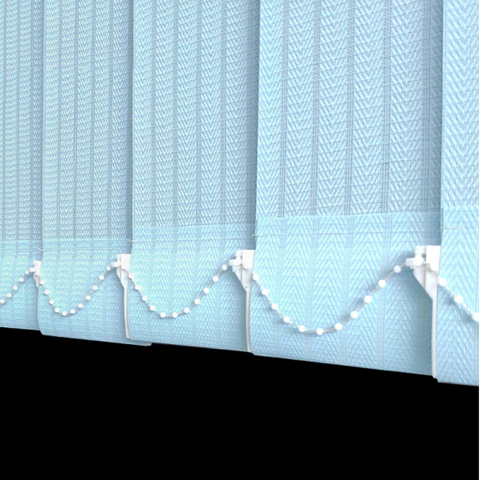 Verdunkelungslamellen Blau Vertikaljalousie Lamellenvorhang Komplettset,Sichtschutz Sonnenschutz Jalousie,Lamellen Fenster Rollo,für Zuhause,Anpassbar Farbe,Breite×Höhe (150cm x 120cm)