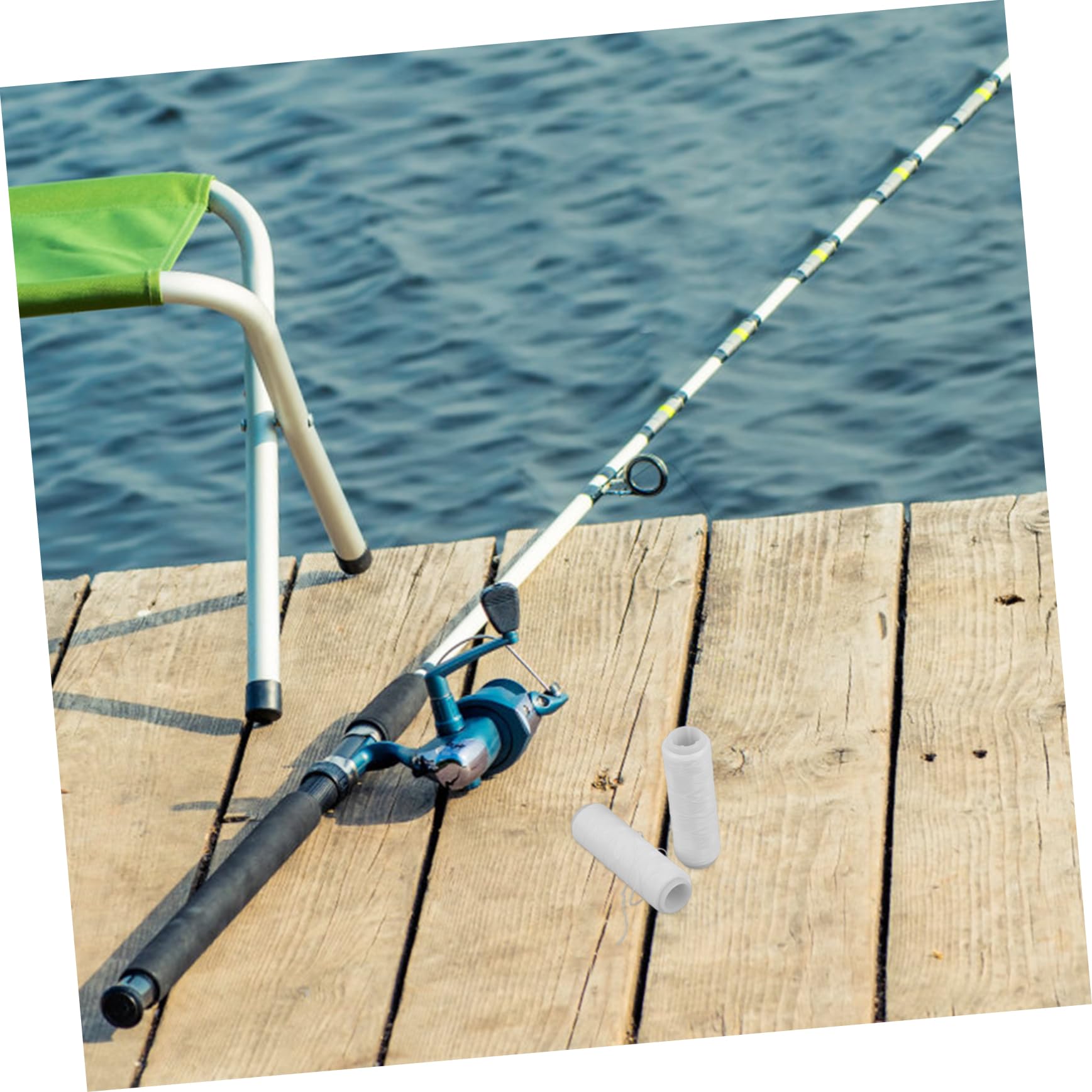 BESTonZON Fil Élastique Invisible en Nylon pour Pêche en Mer et Eau Douce, 2pcs, Design Élastique Résistant Difficile à Mordre, pour Fixer Appâts sur Hameçon