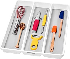 Madesmart Utensilienablage Weiß - 3-Fach Schubladenorganizer 40,6x33cm