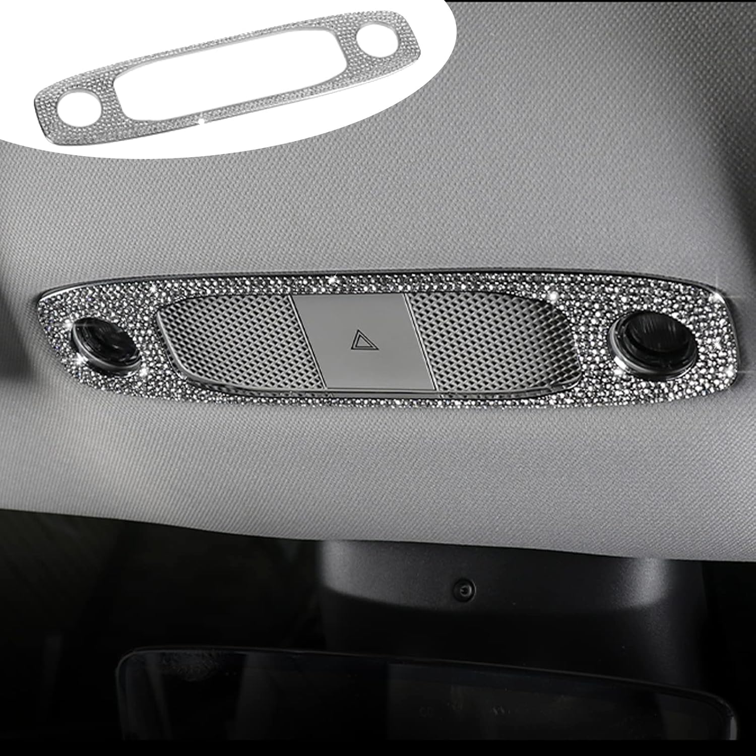 YHCDSEA Bling Crystal Trim Decal Sticker for Tesla Model 3 Model Y Accessories (Top Reading Light Cover)