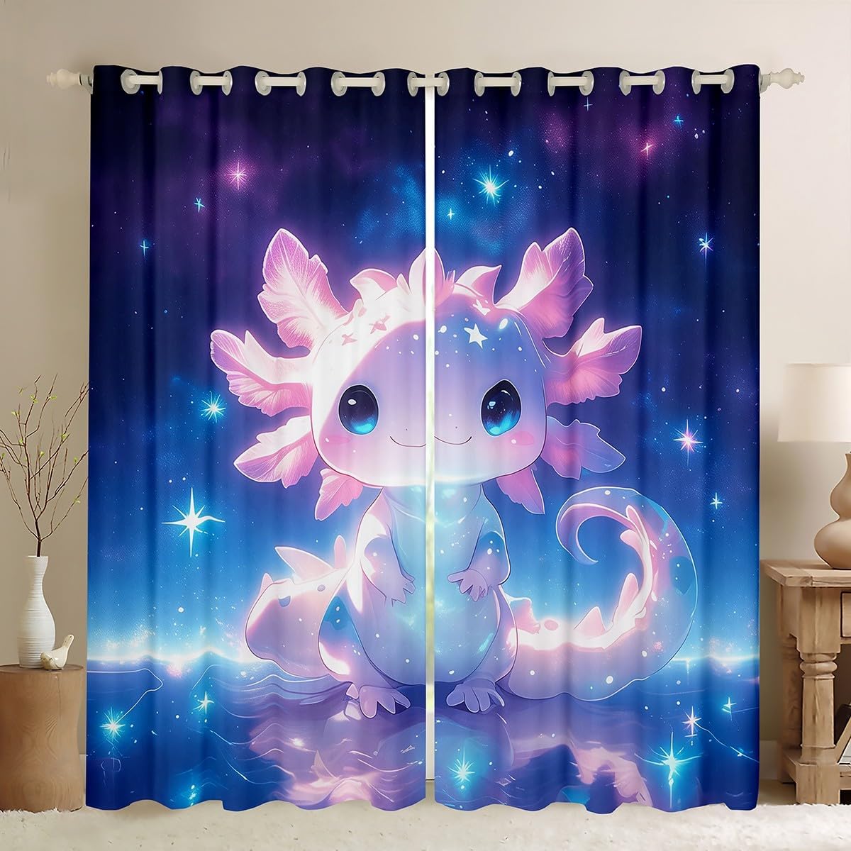 Flamingo Window Curtain,Lovely Tropical Animal Curtains Kids Boys Girls Teen Adult Room,Sweet Cartoon Window Treatment Curtain Simple Design Print Princess Style Window Drapes,Top 2 Panels,42" Wx63 L