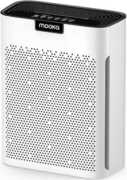 Air Purifiers for Home Large Room 2200 Ft² with Washable Filters, MOOKA HEPA Filter Pet Air Purifier for Bedroom with Fragrance, Air Cleaner for Smoke Dust Pollen Pets Hair Odor, KJ190L White