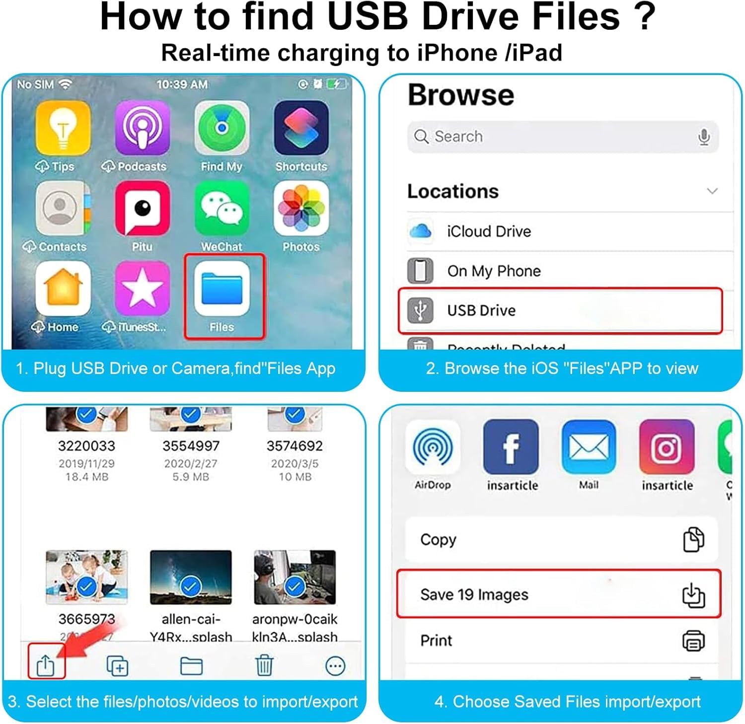 Lightning to USB 3 Camera Adapter, 2-in-1 [Apple MFi Certified] Lightning Male to USB 3.0 Female OTG Adapter with PD Charging Port for iPhone iPad,Mouse,Keyboard,Hub,Midi Port Adaptador Connector
