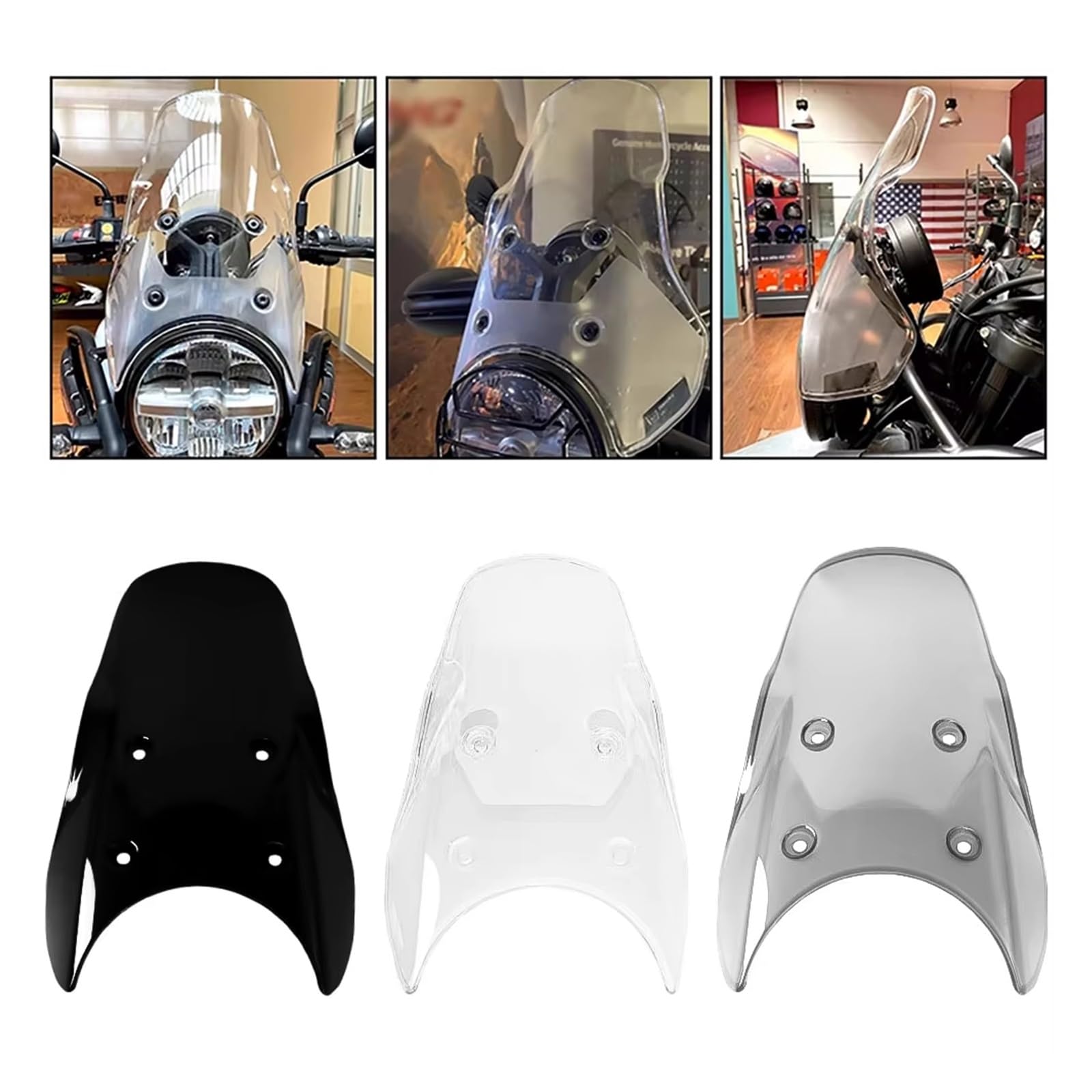 Pantalla Moto para Himalayan 450 para Himalayan452 para Himalayan450 2024 2025 Piezas Elevadas para Parabrisas De Motocicleta(Negro)