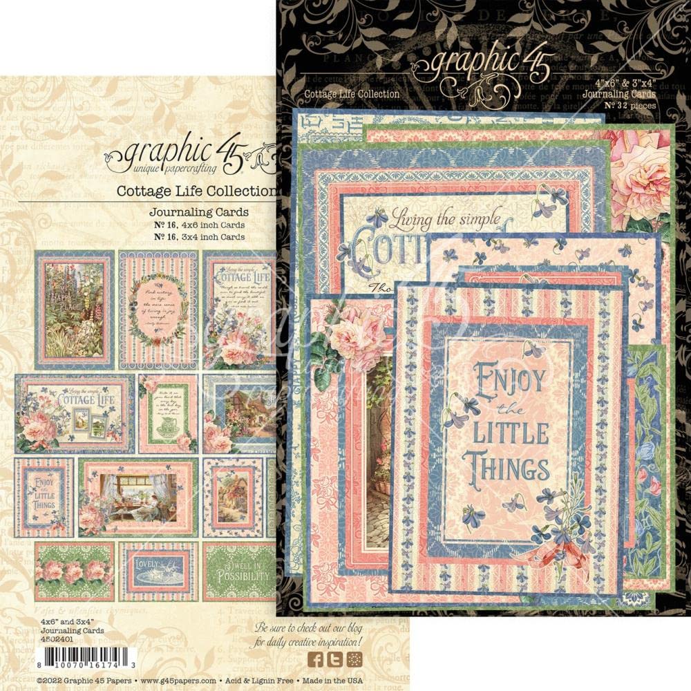 Graphic 45 Cottage Life シリーズセット グラフィック45 Graphic 45 Cottage Life Collection Bundle - 6 x 12 Chipboard