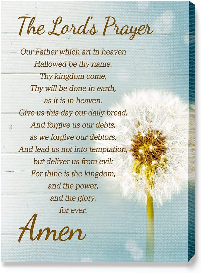 IIONGDE Christian Prayer Canvas Wall Art,Farmhouse