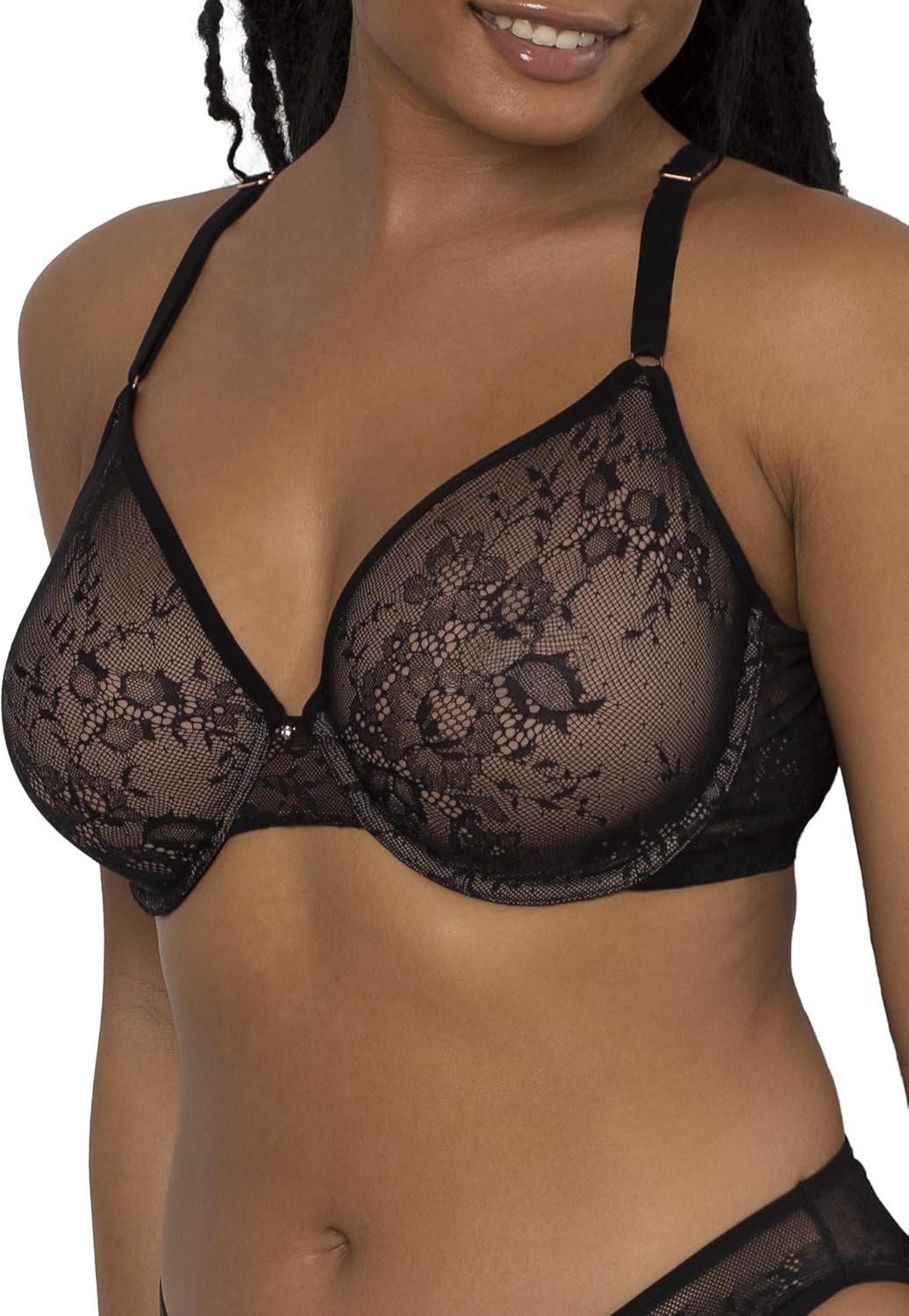 Sheer Mesh Demi Underwire Bra - Image 5