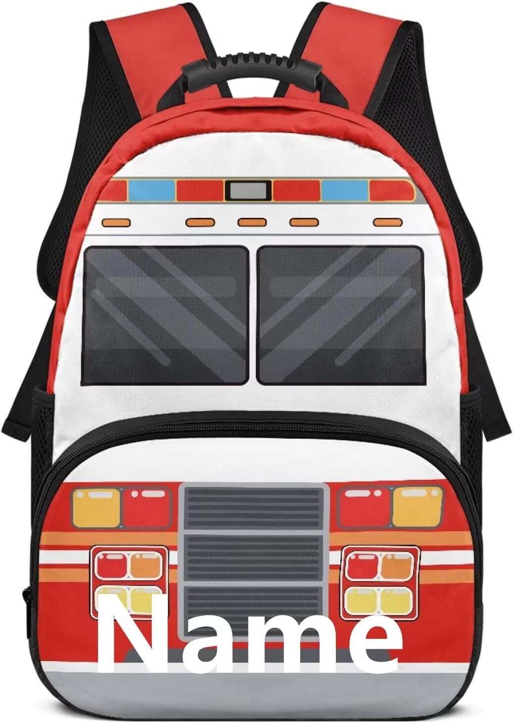 Custom Backpack for School Boys with Name Personalized Police Car Backpack for School Work and Travel 17 Inch Kids Bookbag Customized Elementary Toddler Book Bag