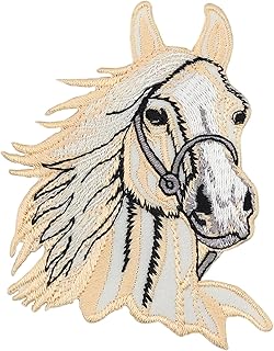 Parche para planchar o coser con cabeza de caballo, color amarillo