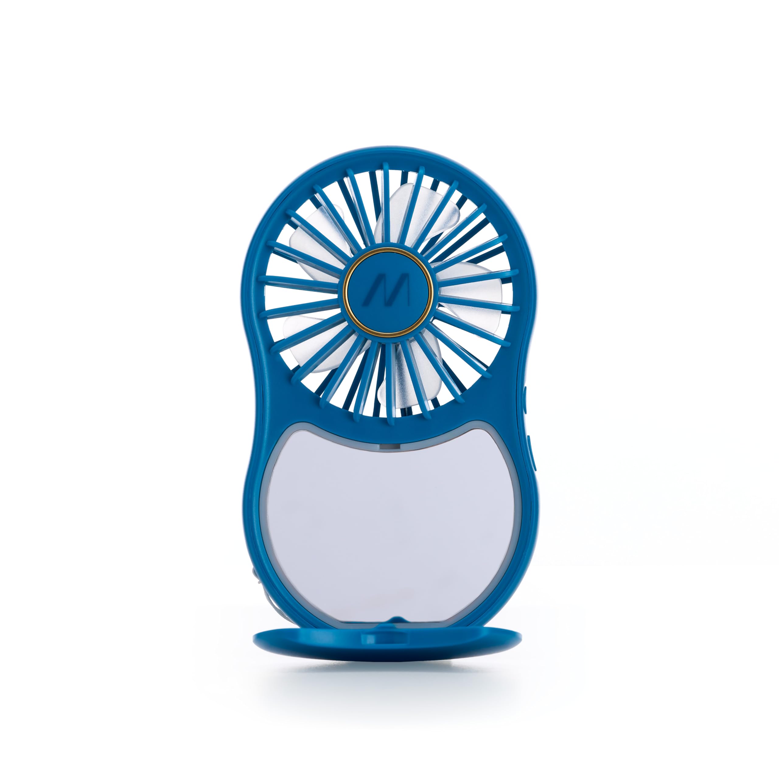 Mini Ventilatore Portatile Muitomas, 3 Velocità, Ricarica USB-C Con Supporto, Colore Blu - 2