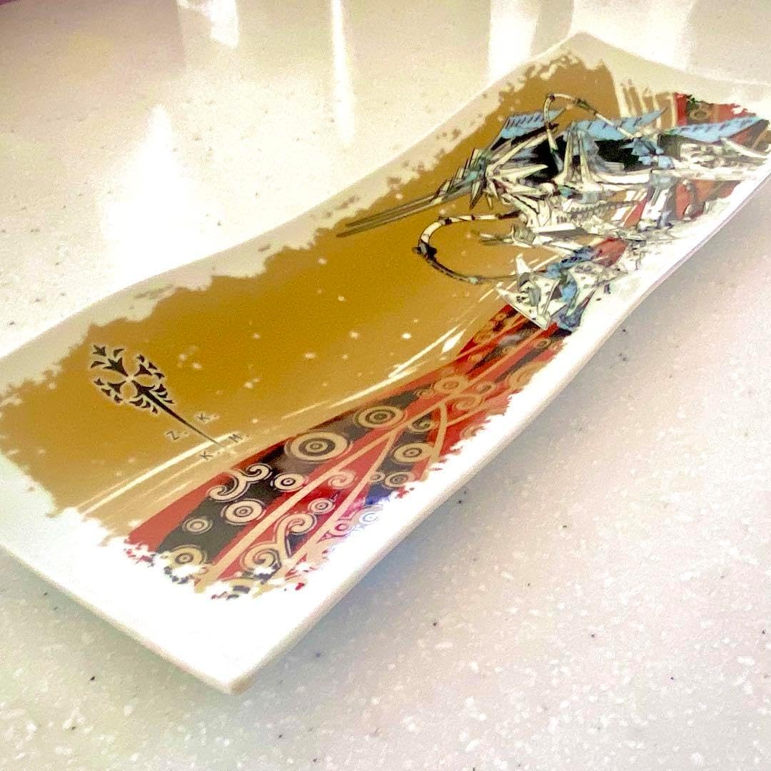 2点おまとめ FSS⁄ファイブスター物語 九谷焼 長皿・豆皿＆豆猪口希少