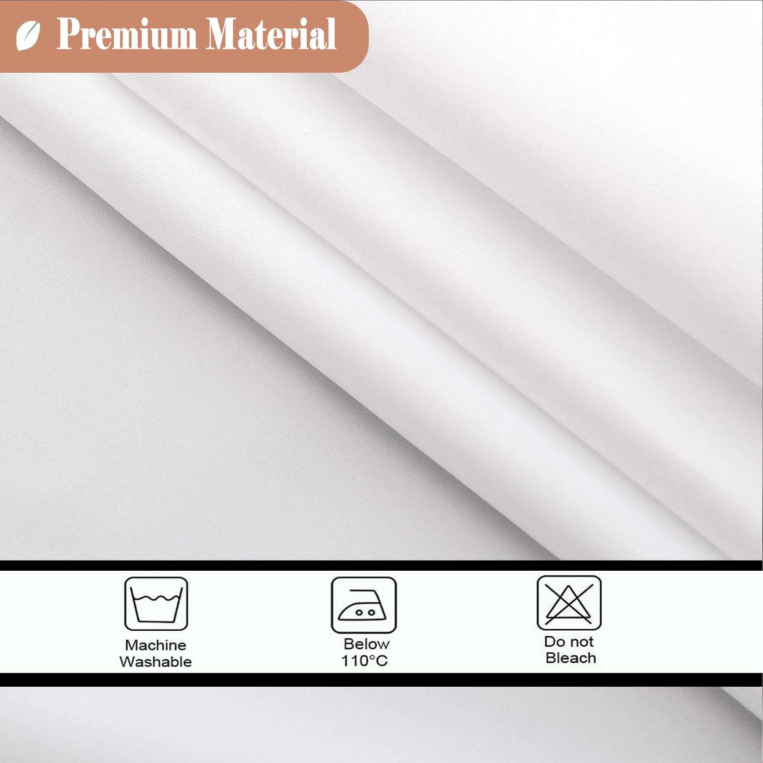 UFRIDAY Extra Long Shower Curtain 72 x 84 inch,White Fabric Shower Curtain with Mesh Window Polyester Simple Stylish Hotel Quality Cloth Shower Curtains Long 84 inch