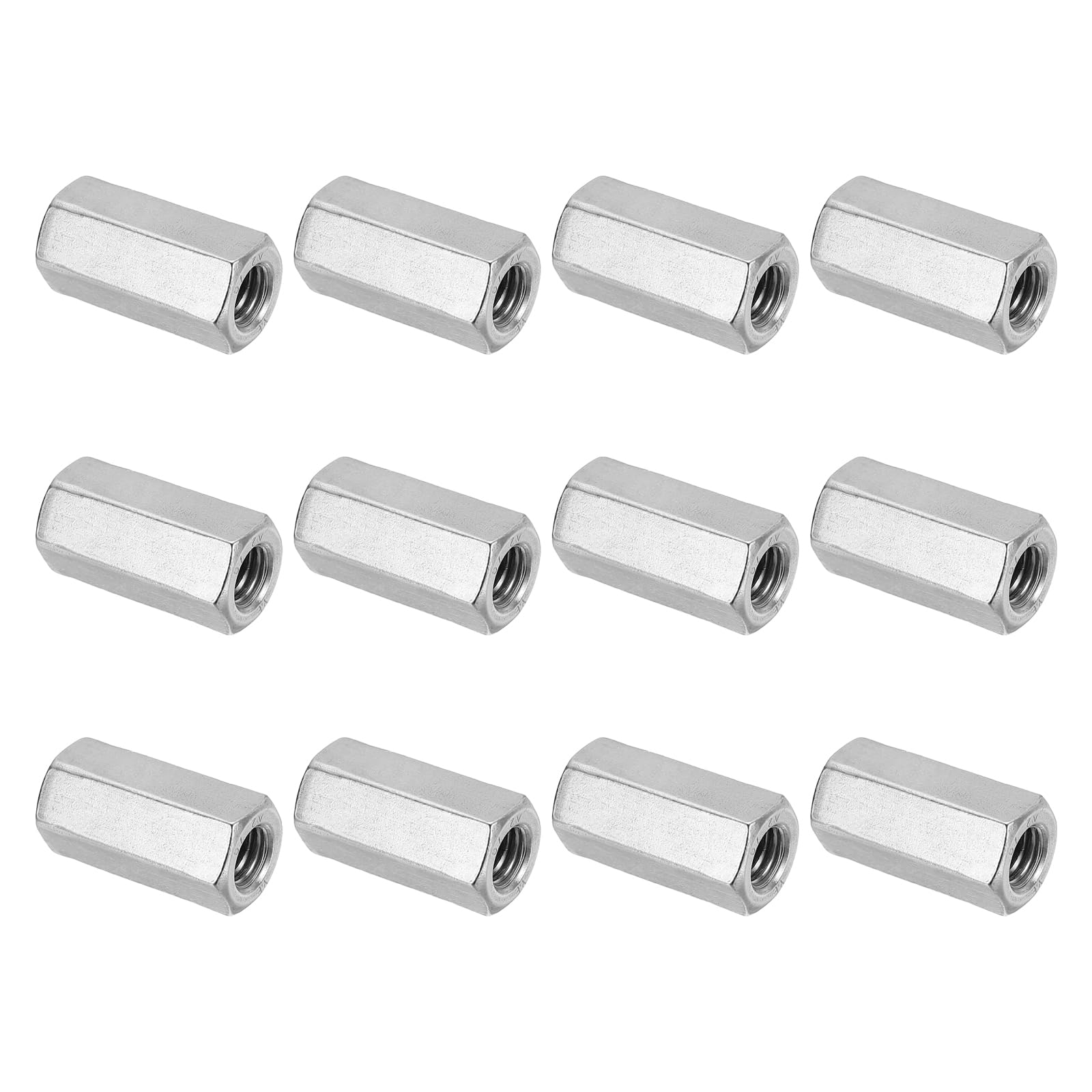 PATIKIL M10 x 1.5-Pitch 304 Stainless Steel Hex Coupling Nuts