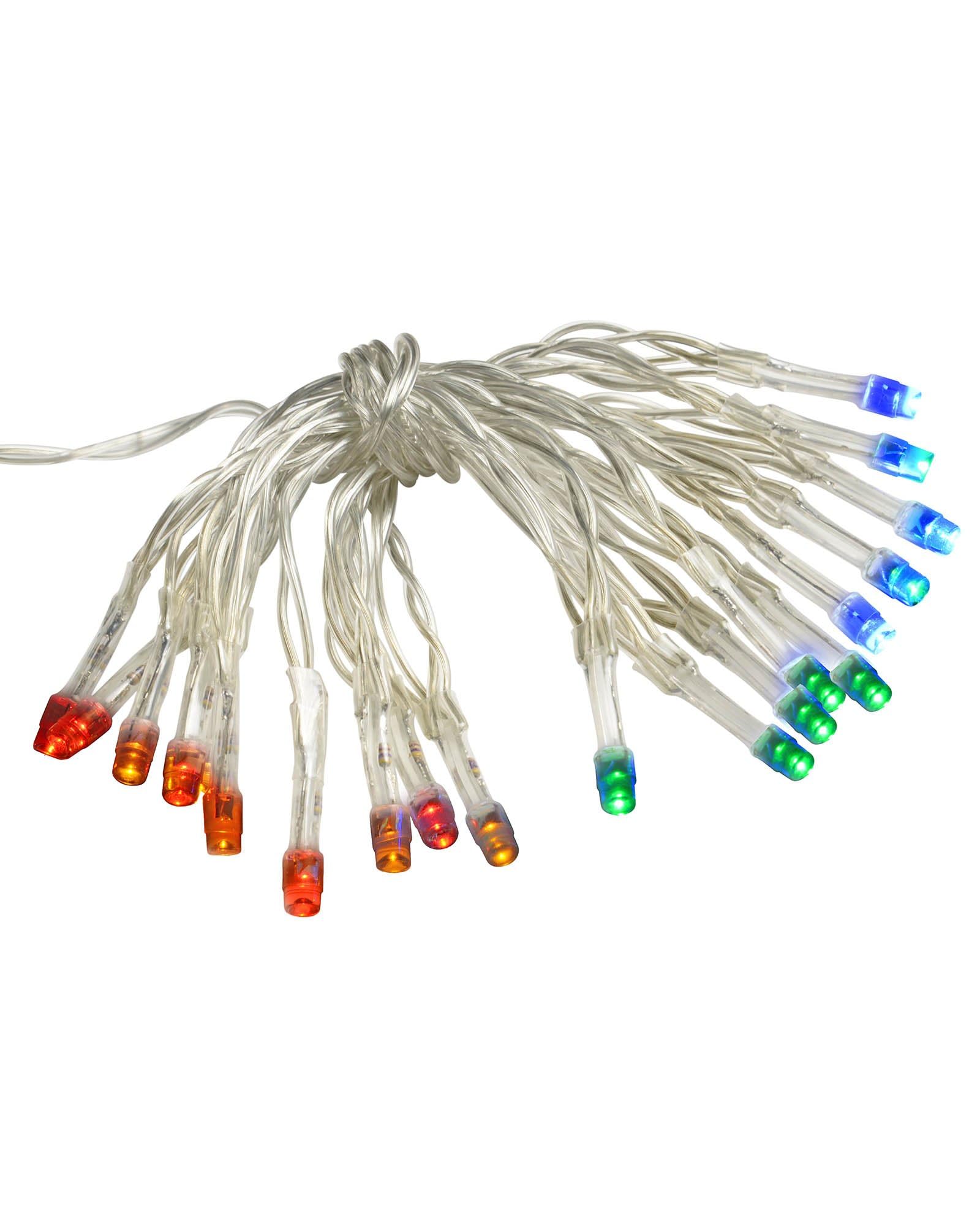 WeRChristmas Battery Operated Static/Flash LED String Lights - 20-Piece, Multi-Colour