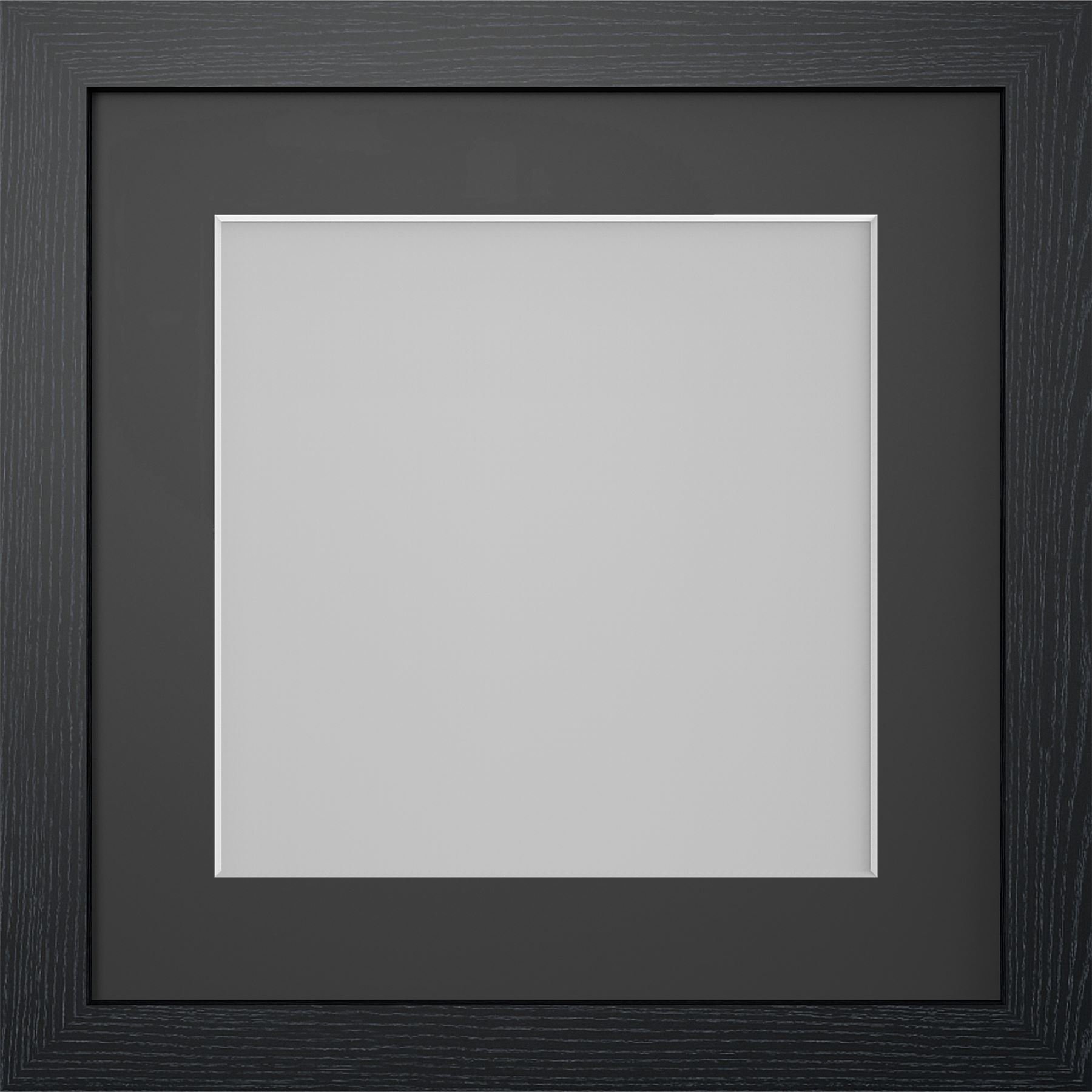 6X6 BLACK MODERN PHOTO PICTURE POSTER FRAME WITH BLACK 5X5 MOUNT — view 2