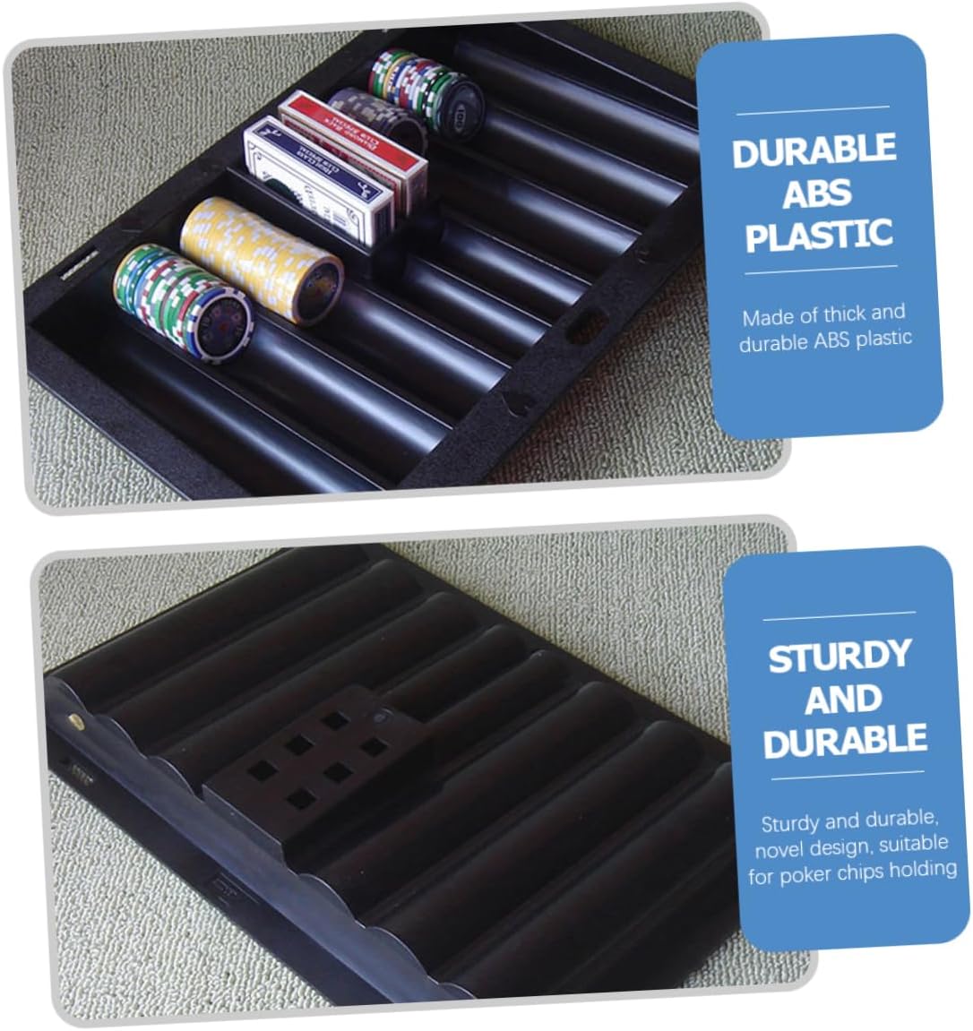 Milisten Poker Chip Tray for Table Trays for Party Poker Chip Holder Accessories Organize