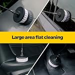Holikme 4Pack Drill Brush Power Scrubber Cleaning Brush Extended Long Attachment Set All Purpose Drill Scrub Brushes Kit for Grout, Floor, Tub, Shower, Tile, Bathroom and Kitchen Surface White
