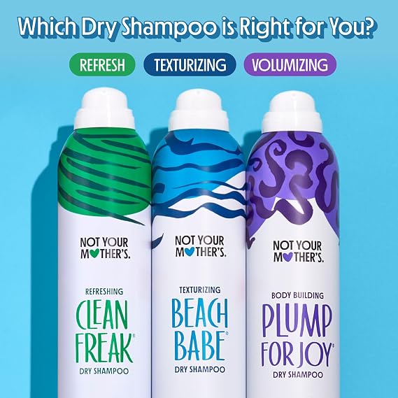 Not Your Mother's Beach Babe Dry Shampoo (2-Pack) - 7 oz Dry Shampoo - Instantly Absorbs Oil - Hair Essentials for All Hair Types