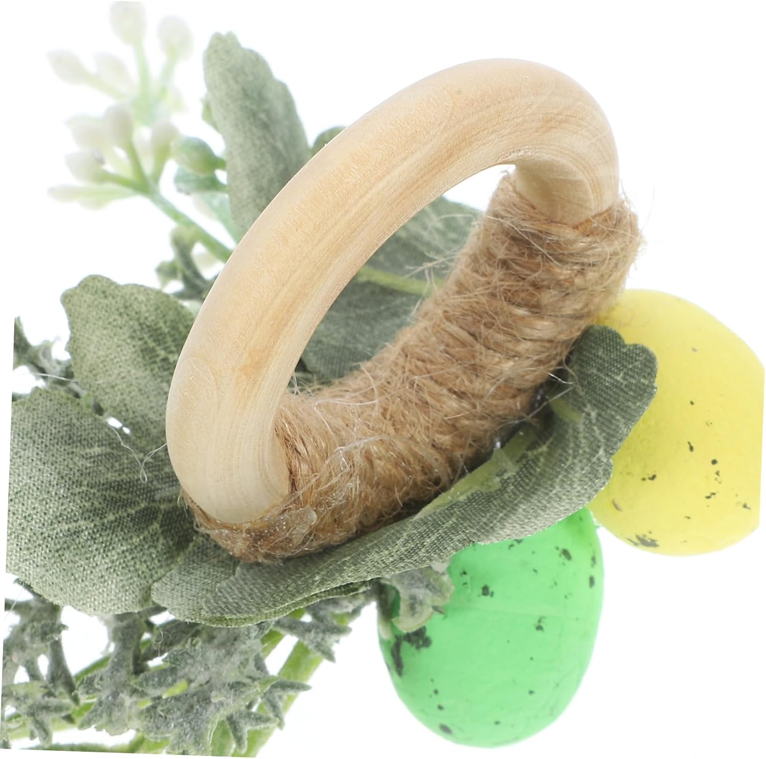 Easter Napkin Ring Holders: Green Shaped Napkin Ring Leave Egg Cloth Ring for for Spring Dinner Restaurant Party Table Settings 4pcs Easter Themed s