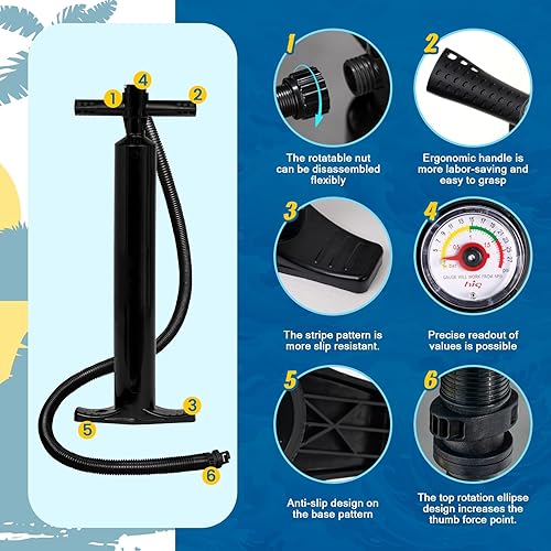 Vista 42 de FunWater Inflatable Stand Up Paddle Board with Premium SUP Paddleboard Accessories, Anti-Slip EVA Deck, 11'/10'6'' Paddle Boards for Adults & Youth