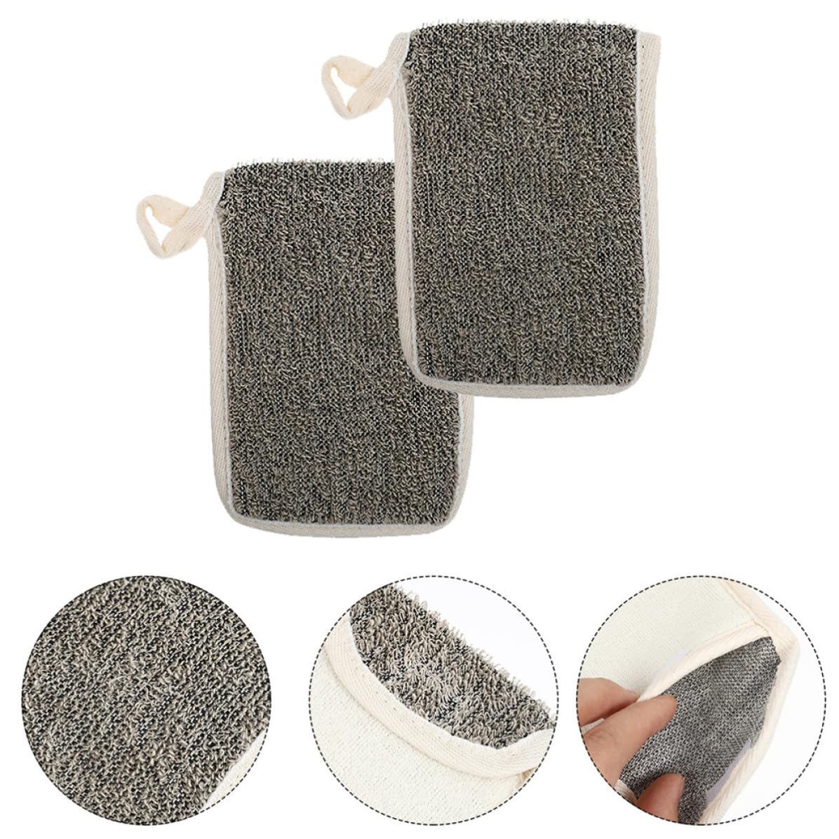 2pcs Linen Soap Foaming Bags for Handmade and Facial Soap with Easy Storage and Bath Scrubbing Function