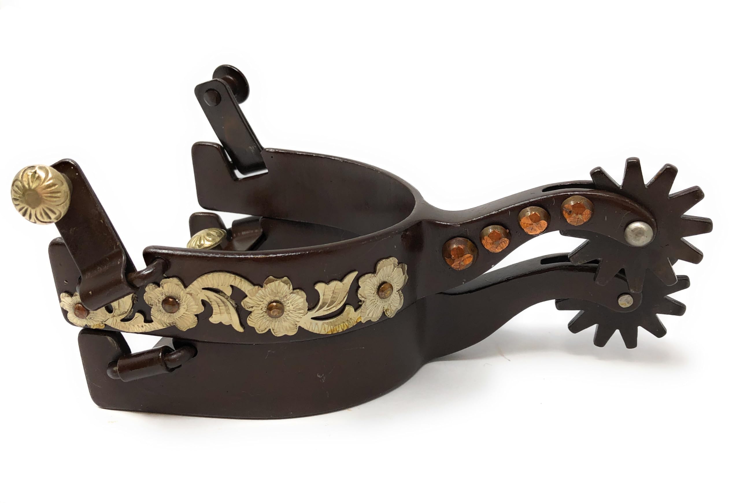 AJ Tack Floral Engraved Spurs - Mens