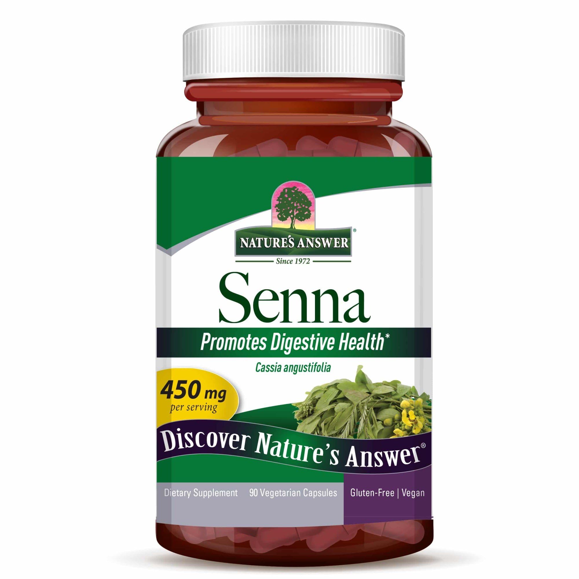 Nature's Answer Senna Leaf | Dietary Supplement | Promotes Digestive Health | Vegan, Gluten-Free & Kosher Certified | Vegetarian Capsules 90ct