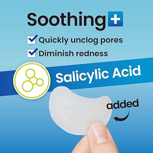 Miniatura 3 de Parches ultra invisibles para manchas oscuras, parches de espinillas grandes y parches de acné de ácido salicílico para cara, nariz, barbilla y