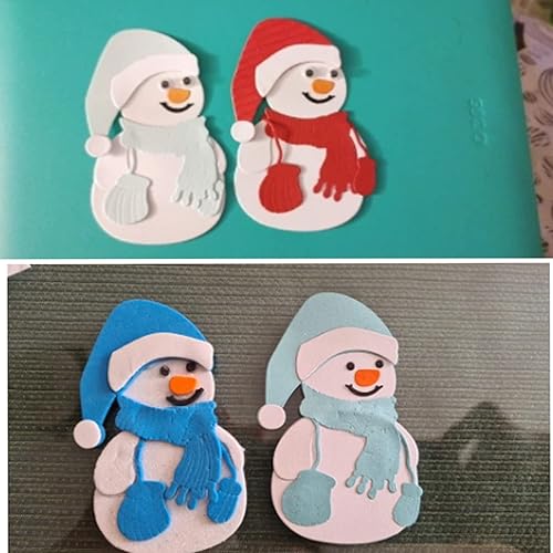 Miniatura 4 de Troqueles de corte de metal de muñeco de nieve de Navidad, plantillas de decoración de muñeco de nieve de Navidad 2021, troqueles de corte de