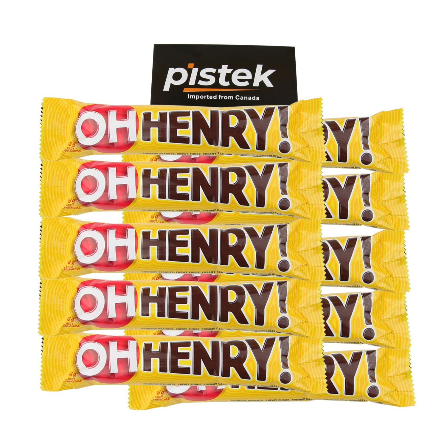 Oh Henry! Chocolatey Candy Bars, 2.05 oz/58g, Pack of 10, Shipped from Canada