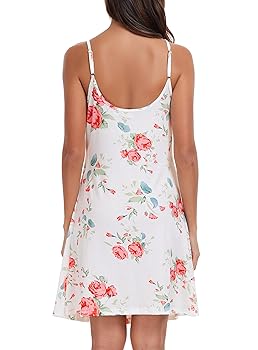 Camicia Da Notte Donna Sexy - Sottoveste In Pizzo Con Spalline Regolabili, Cotone Morbido - Foto 5