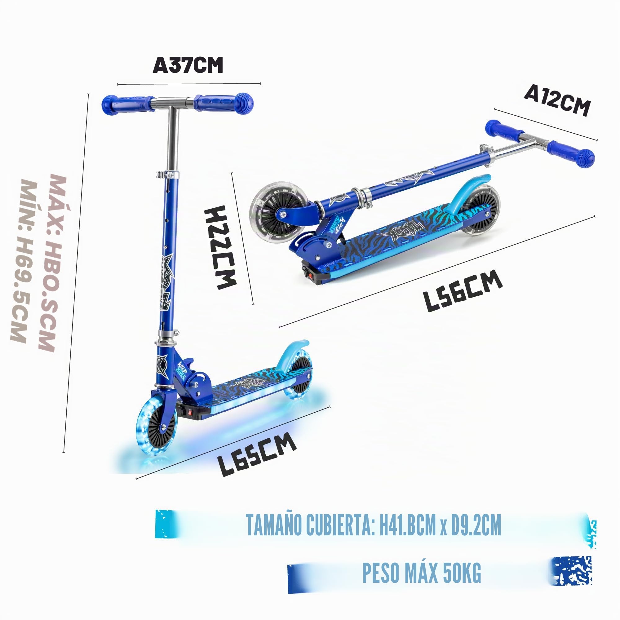 Xootz Wild Rider - Patinete LED