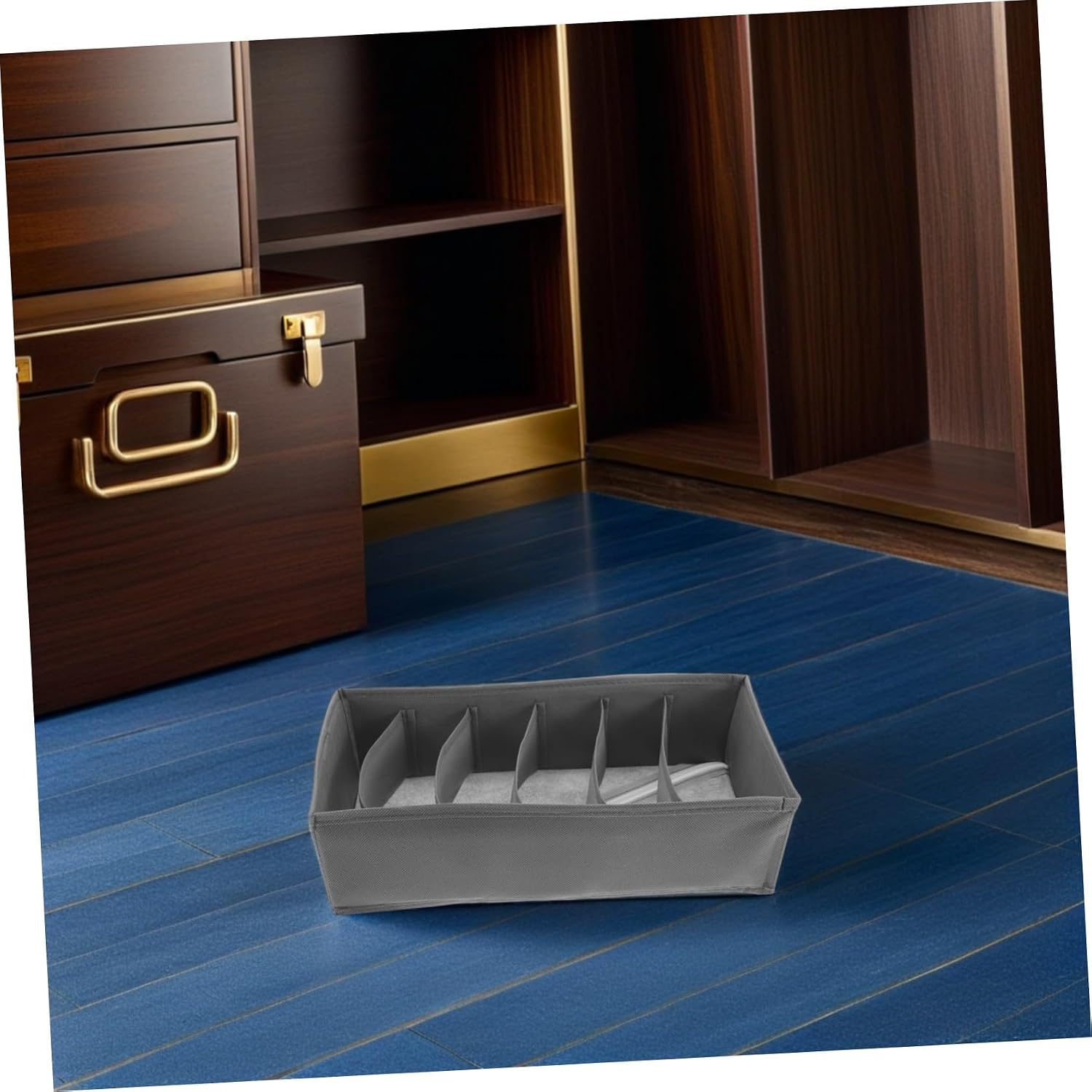 MAGICLULU 3pcs Foldable Cloth Clothing Storage Organizer Boxes with 6 Compartments, Versatile Compartment Storage Boxes for Closet and Drawer, Quick Access Travel and Bedroom Use