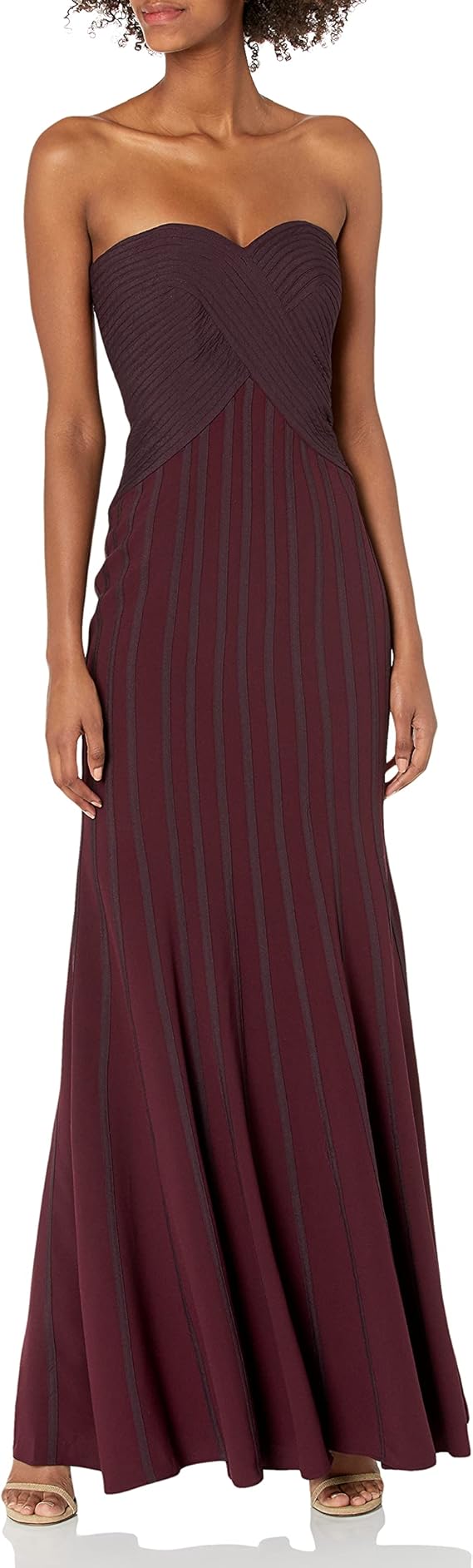 strapless flowy dress