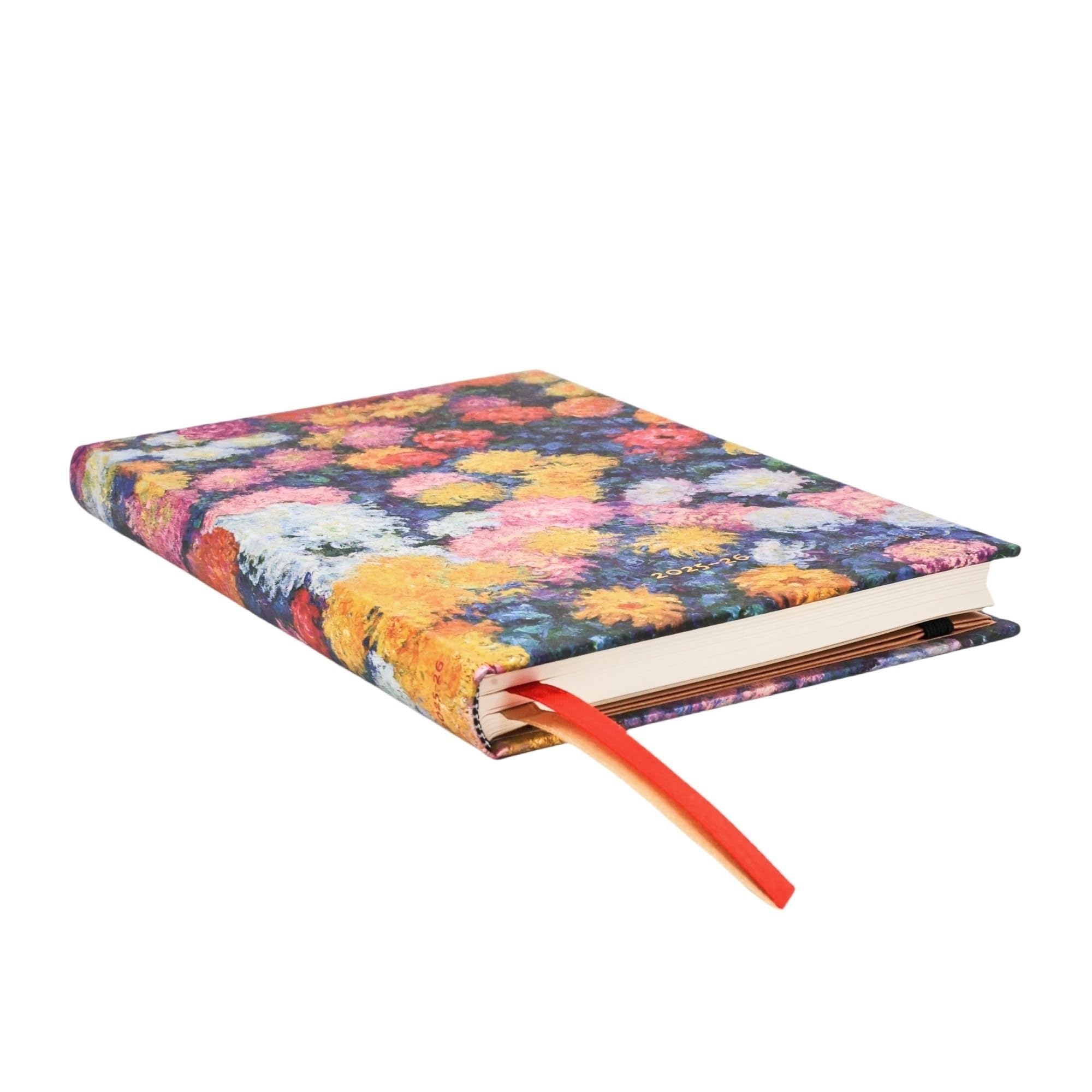 Agenda Paperblanks 2026 - Crisantemos De Monet, 12 Meses, Tapa Flexible Con Elástico, 432 Páginas