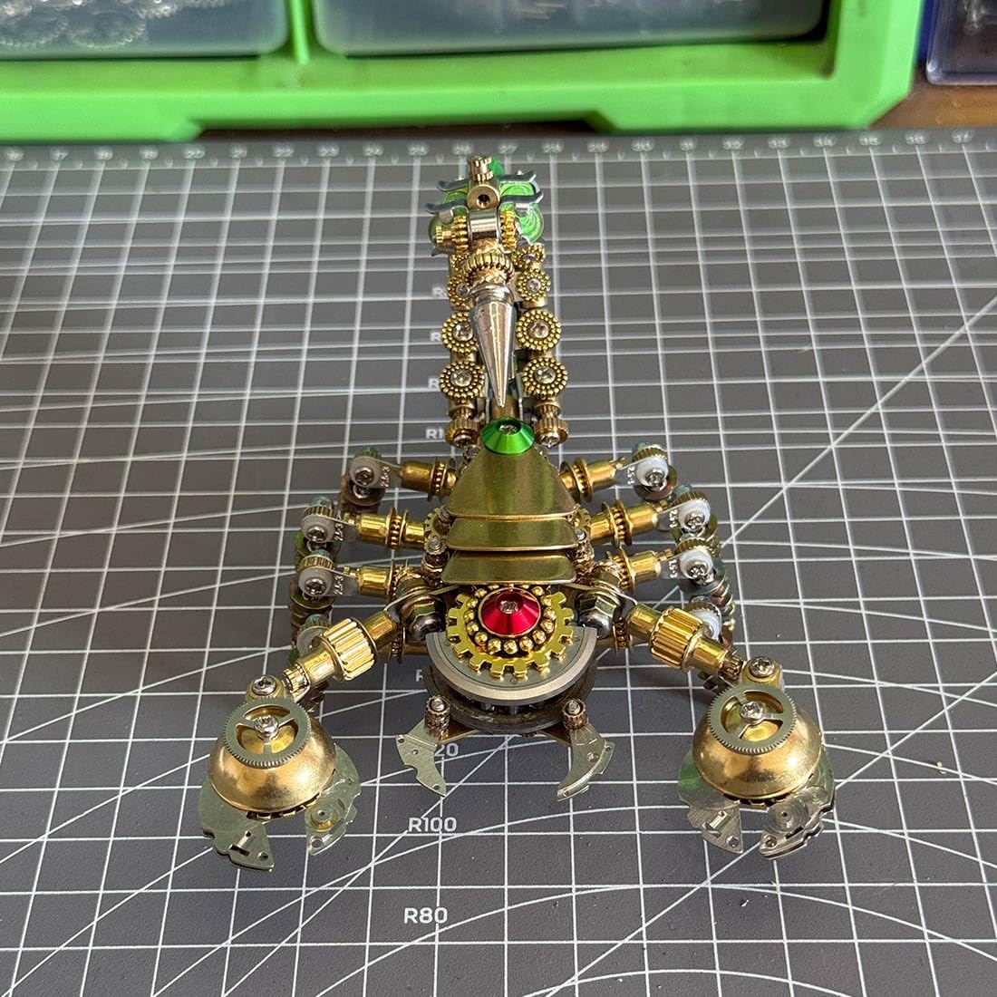 3D-Steampunk-Metallmodellbausatz „Mechanischer Kriegsskorpion“, kreatives, trendiges Display (450 Teile+)