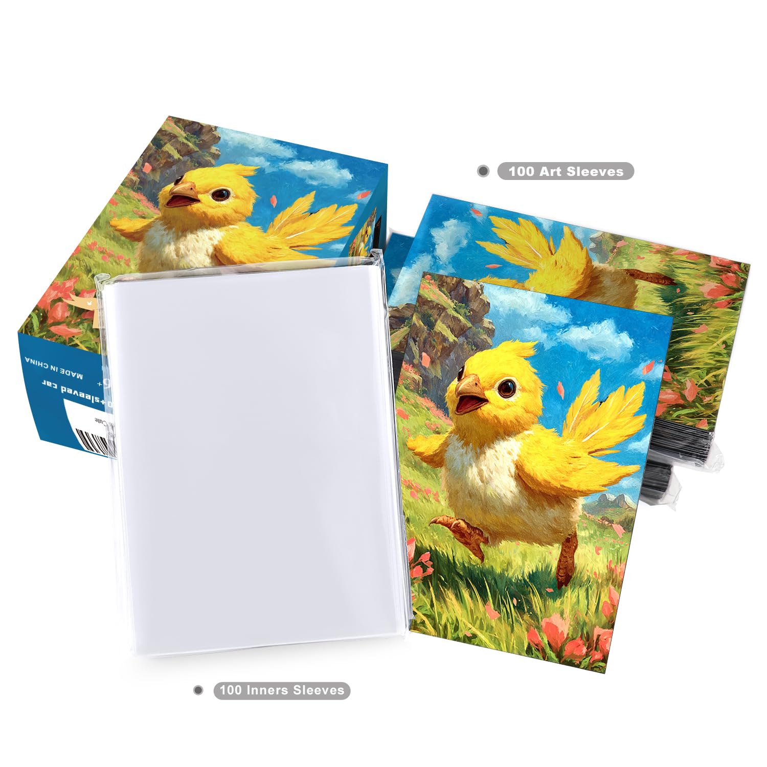 Katomula 100 MTG Card Sleeves with 100 Inner Sleeve, Textured Back Art  Sleeves, Fit Standard Size Cards-Painting Chocobo : Amazon.sg: Toys