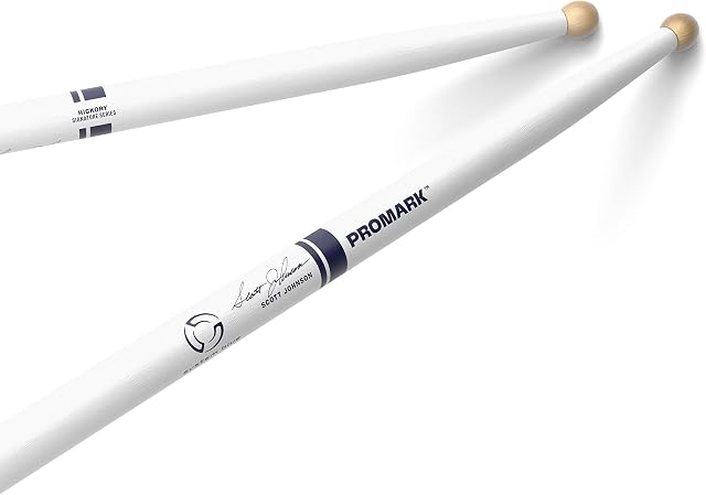 ProMark Scott Johnson Peindre blanc Hickory Drumstick, pointe en bois