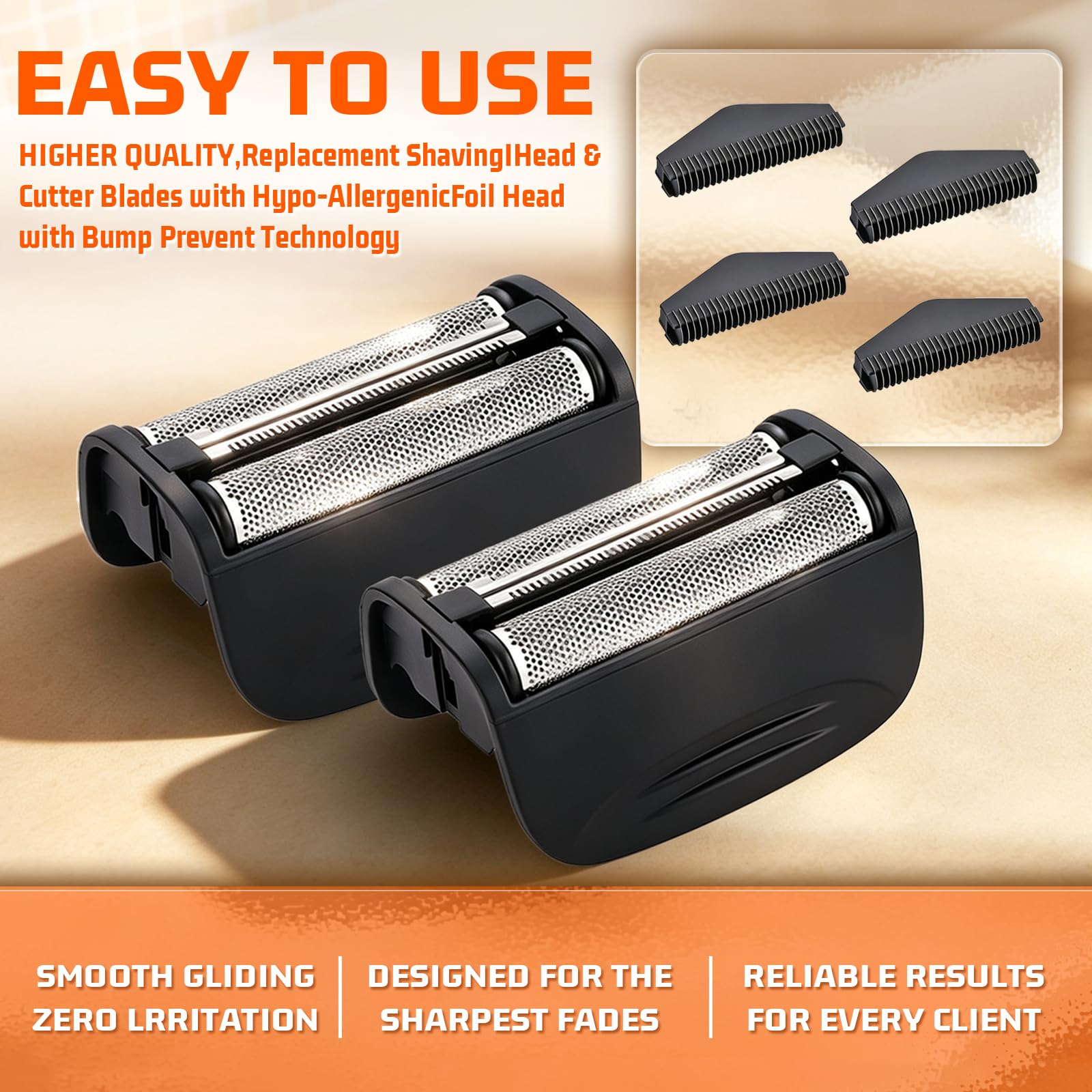2-Pack Black Replacement Head and Cutter for Remington PF7400 PF7500 PF7600