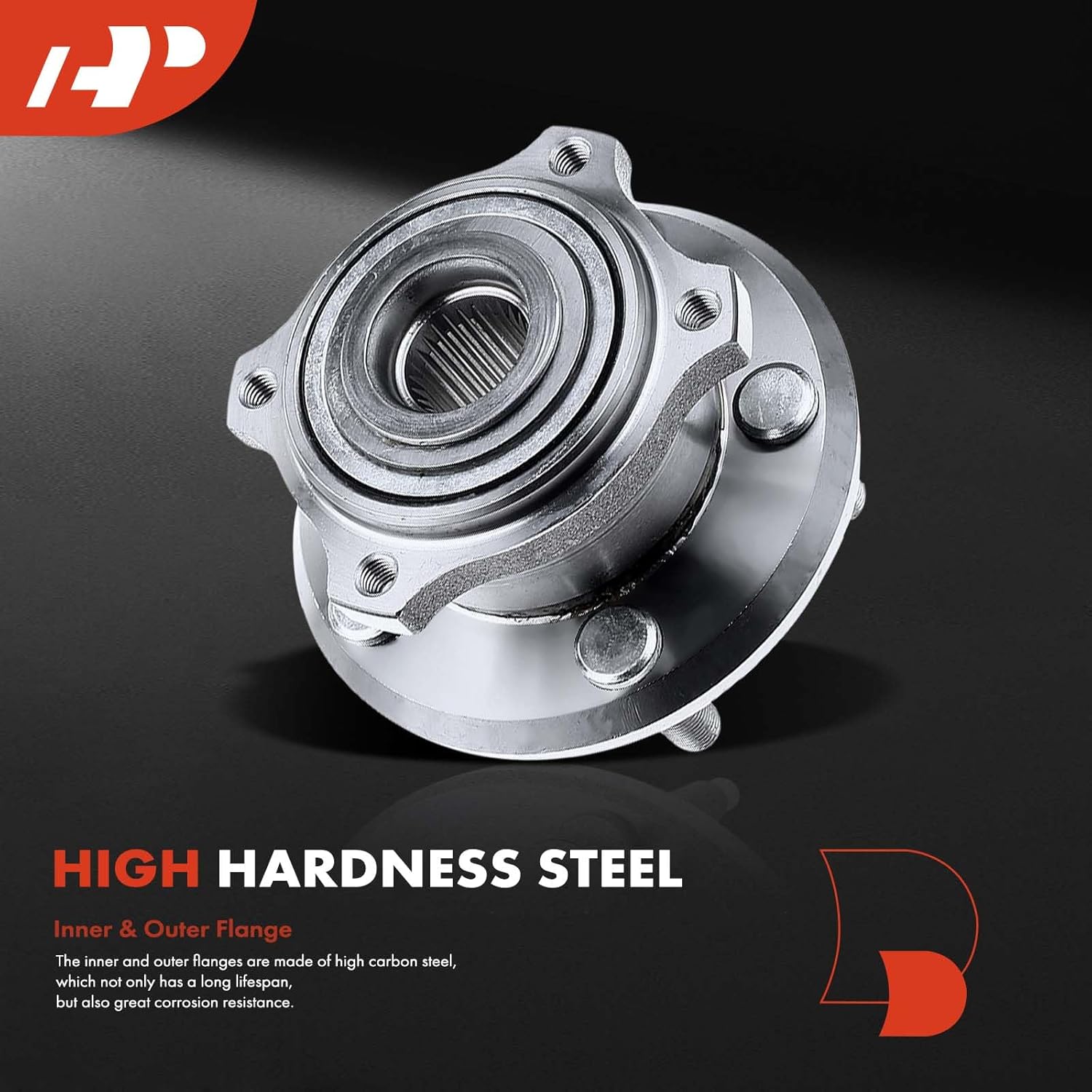 A-Premium Rear Wheel Bearing and Hub Assembly with 5-Lug Compatible with Chrysler 300 2005-2009, Dodge Charger 2006-2009, Magnum 2005-2008, with 27 Spline Shaft