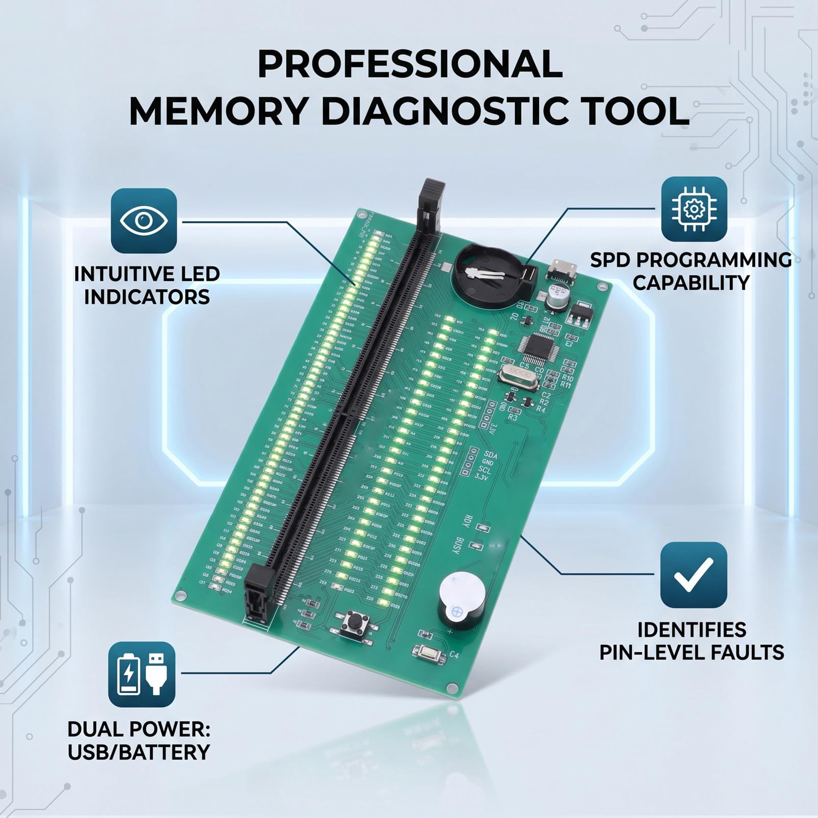 DDR4 Speichertester für Desktop-Computer-Reparatur,