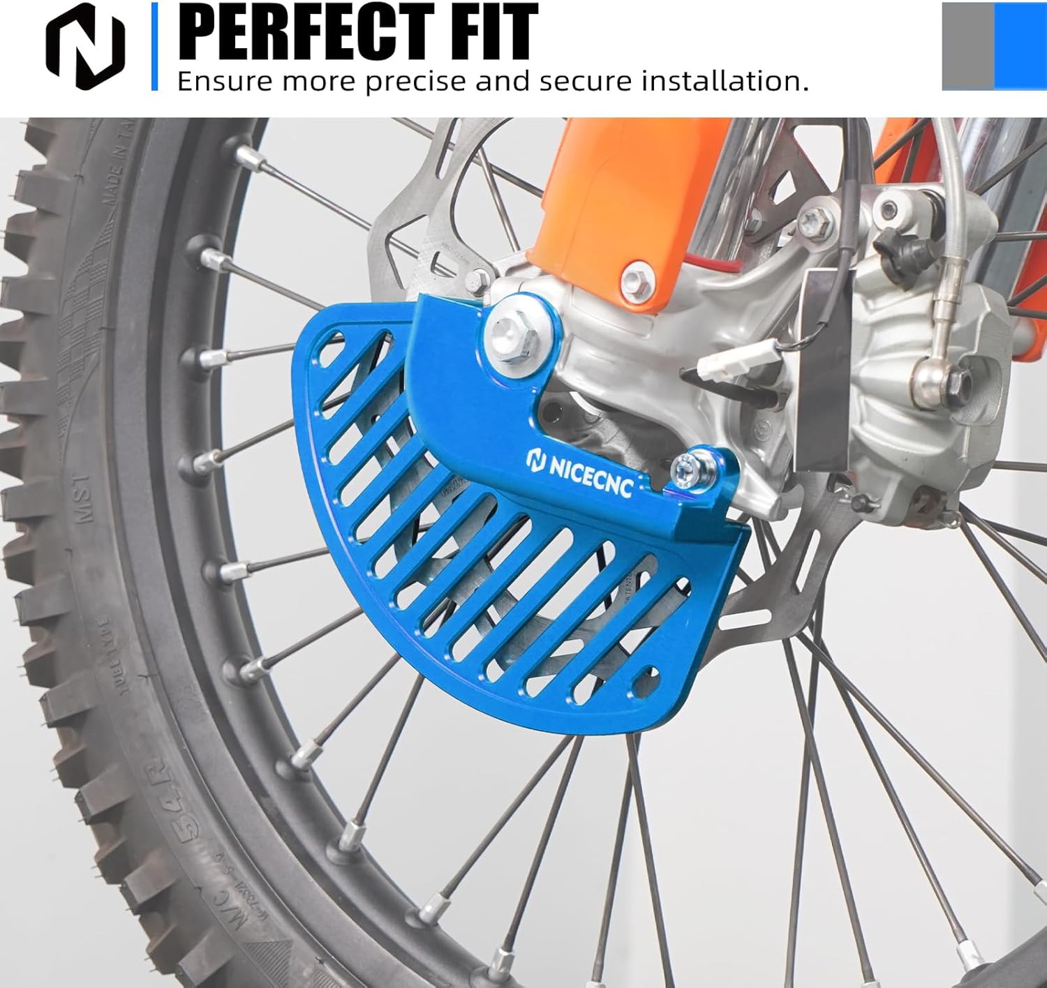 NICECNC Blue Front Brake Rotor Disc Protector Cover Compatible with Husqvarna TE300i 2019-2023 FE350 2016-2024 FE501 2016-2024 TE150i 2020-2023 Compatible with SHERCO 300 SE-R 2014-2022 See Fitment